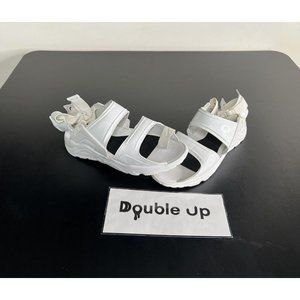 NIKE AIR HUARACHE GLADIATOR QS SANDALS WHITE Gray Women Size 9 AH7702-100